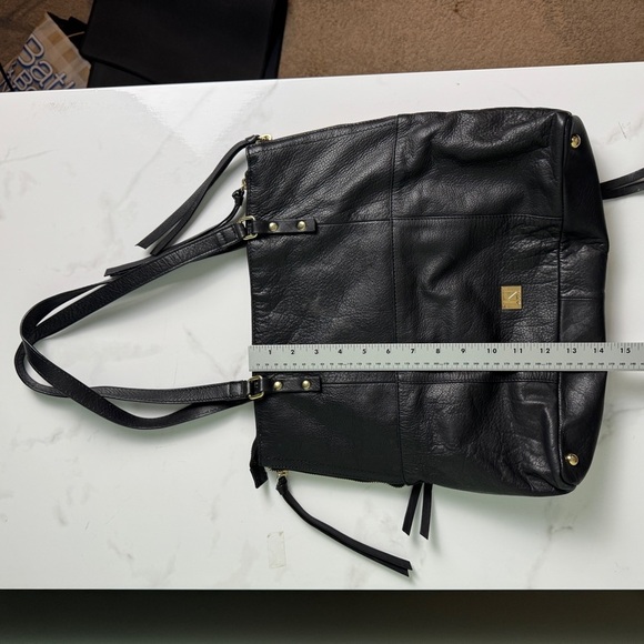 Kooba Everette Large Black Pebbled Leather Tote Shoulder Bag Purse Handbag Tote - Picture 2 of 6